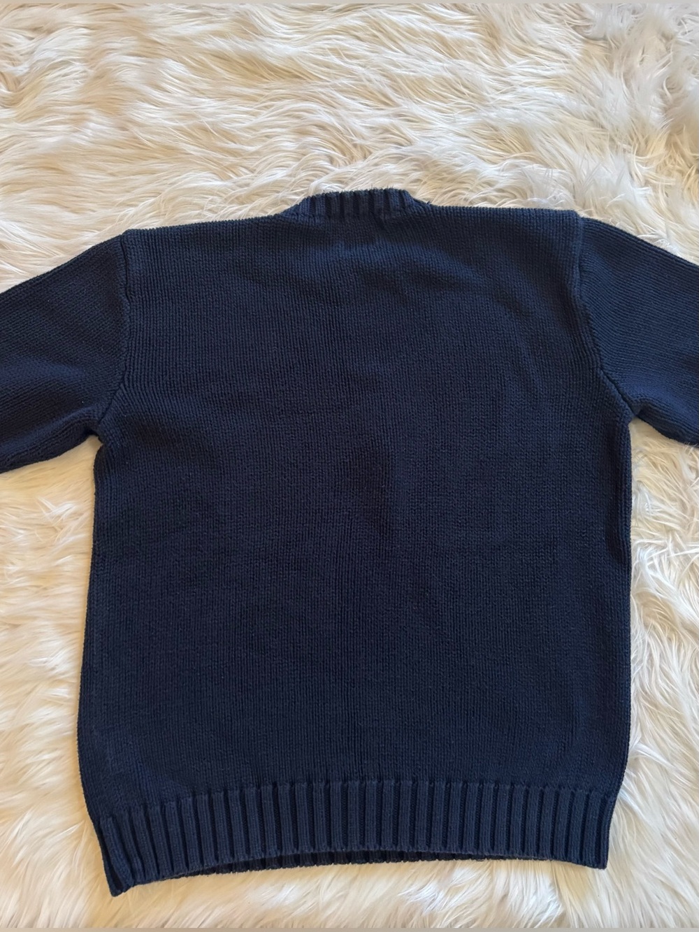 Polo Ralph Lauren American Flag Sweater USA Knit Crewneck Navy Blue Size Small - Picture 6 of 6